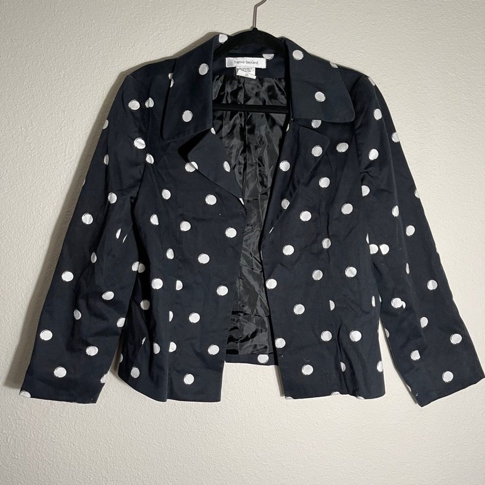 Vintage Harve Benard Polka‎ Dot Blazer - Picture 5 of 5